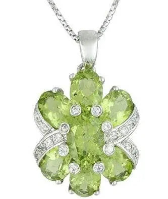 10K Gold Semi Mount Pendant Setting Oval OV 8X6mm OV 7X5mm Moissanite Accent DHJ