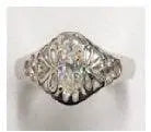 14K Gold Semi Mount Ring Setting Oval OV 6X4mm Solitaire Open Filigree DHJ