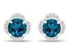 10K Gold Semi Mount Earrings Setting Round RD 8x8mm Moissanite Accent DHJ