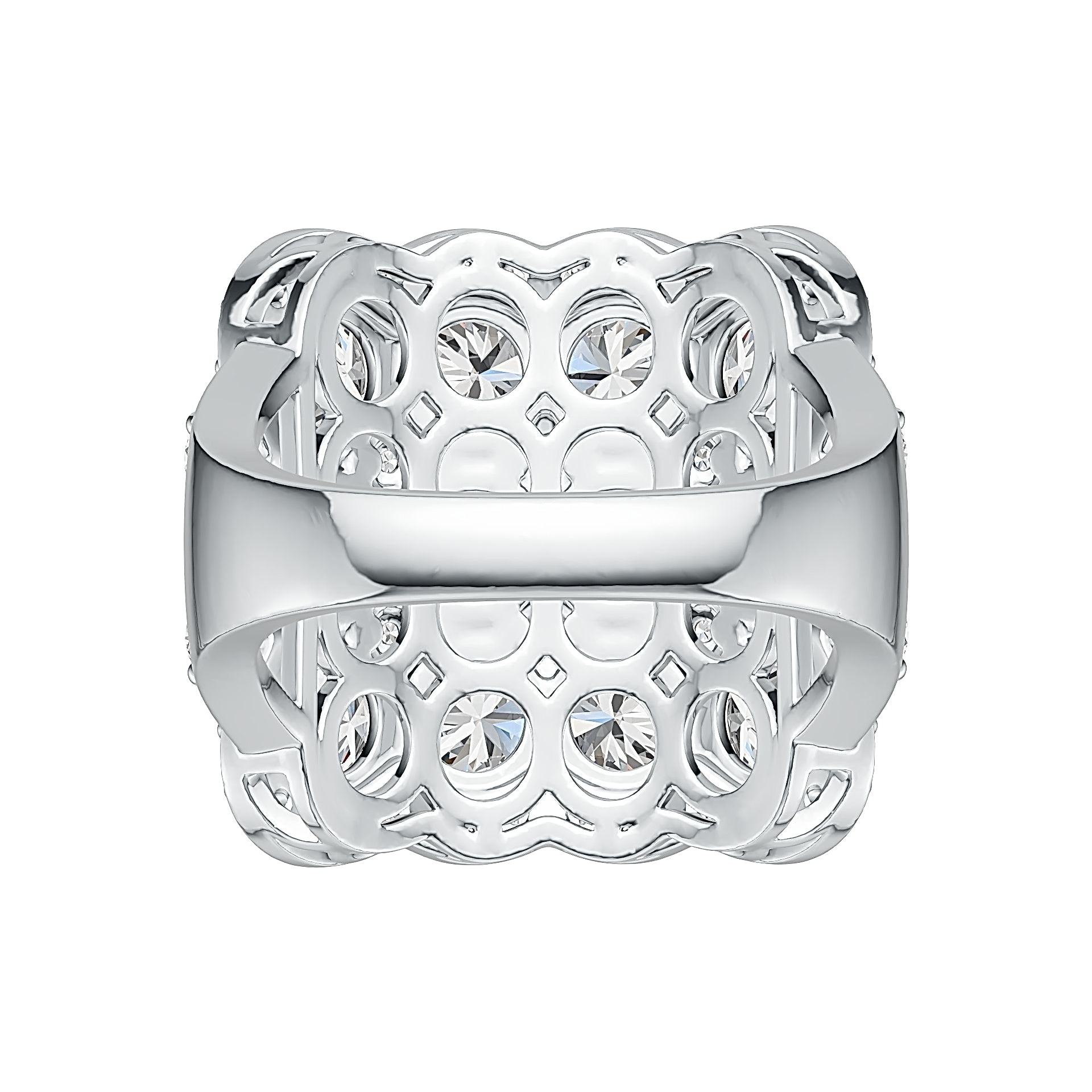 14K Gold Semi Mount Ring Setting Round RD 5x5mm Diamond Accent DHJ