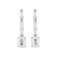 10K Gold Semi Mount Earrings Setting Oval OV 7x5mm with Moissanite Accent DHJ