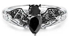18K Gold Semi Mount Ring Setting Pear PE 9X6mm RD 6X6mm DHJ
