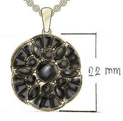 Platinum Semi Mount Pendant Setting Round RD 6x6mm with Diamond Accent DHJ