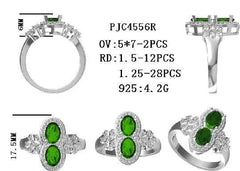 Platinum Semi Mount Ring Setting Oval OV 7X5mm Diamond Accent DHJ