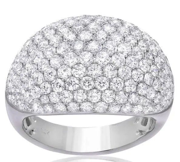 14K Gold Semi Mount Ring Setting Round RD 2x2mm Diamond Accent DHJ