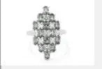 10K Gold Semi Mount Ring Setting Oval OV 5x3mm Moissanite Accent DHJ