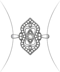 10K Gold Ring with or Moissanite Vintage-Inspired Moissanite Accent DHJ