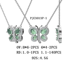 18K Gold Semi Mount Pendant Setting Oval OV 8X6mm OV 6X4mm Butterfly Theme Diamond Accent DHJ