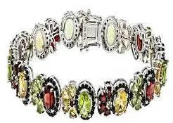14K Gold Semi Mount Bracelet Setting Oval OV 7X5mm Diamond Accent DHJ