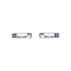 18K Gold Hoop Earrings with or Moissanite Diamond Accent DHJ