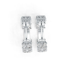 14K Gold Semi Mount Earrings Setting Oval OV 5X3mm Diamond Accent DHJ