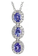 18K Gold Semi Mount Pendant Setting Oval OV 6X4mm Diamond Accent DHJ