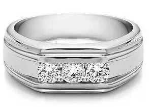 18K Gold Semi Mount Ring Setting Round RD 4x4mm DHJ