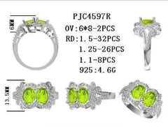 Platinum Semi Mount Ring Setting Oval OV 8X6mm Diamond Accent DHJ