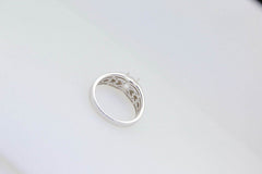Men's 14K Gold Semi Mount Ring Setting Oval OV 8x6mm White Topa Diamond Accent Syzjewelry