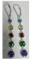 Platinum Semi Mount Earrings Setting Round RD 5.5mm DHJ