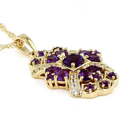10K Gold Semi Mount Pendant Setting Round RD 5X5mm Moissanite Accent DHJ