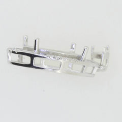 Platinum Semi Mount Pendant Setting Oval OV 16x12mm PE 6x4mm Diamond Accent Syzjewelry
