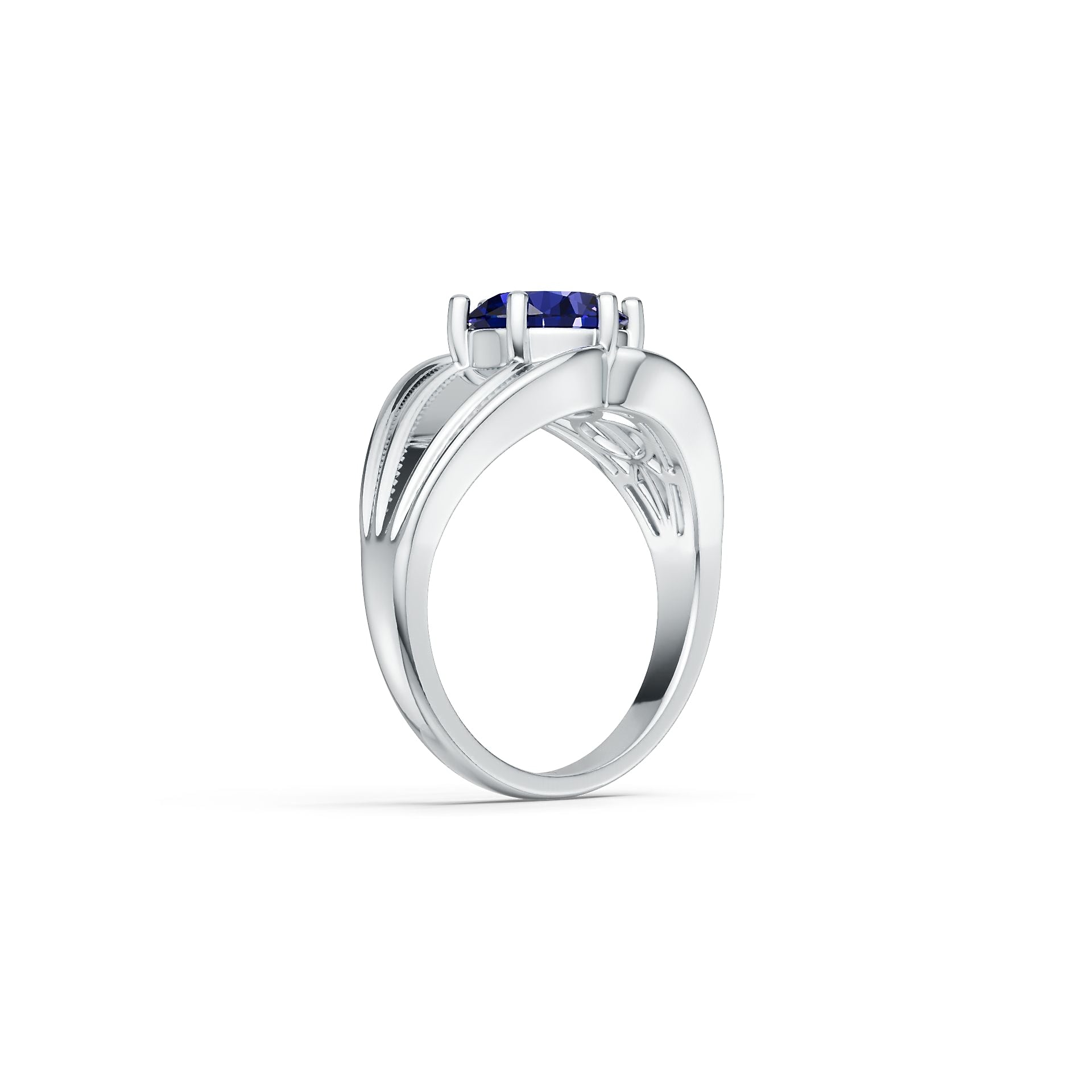 Contemporary Men's Ring Settings Platinum Ring Mounting Round RD 10x10mm Syzjewelry