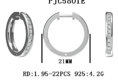 10K Gold Hoop Earrings with or Moissanite Channel Set Moissanite Accent DHJ