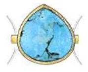 Platinum Semi Mount Ring Setting Pear PE 18X18mm Cabochon DHJ