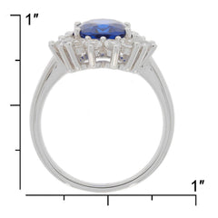 Platinum Semi Mount Ring Setting Oval OV 10X8mm D-PJC26630R Diamond Accent Syzjewelry
