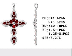 10K Gold Semi Mount Pendant Setting Pear PE 5X4mm PE 5X3mm MQ 4X2mm Moissanite Accent DHJ