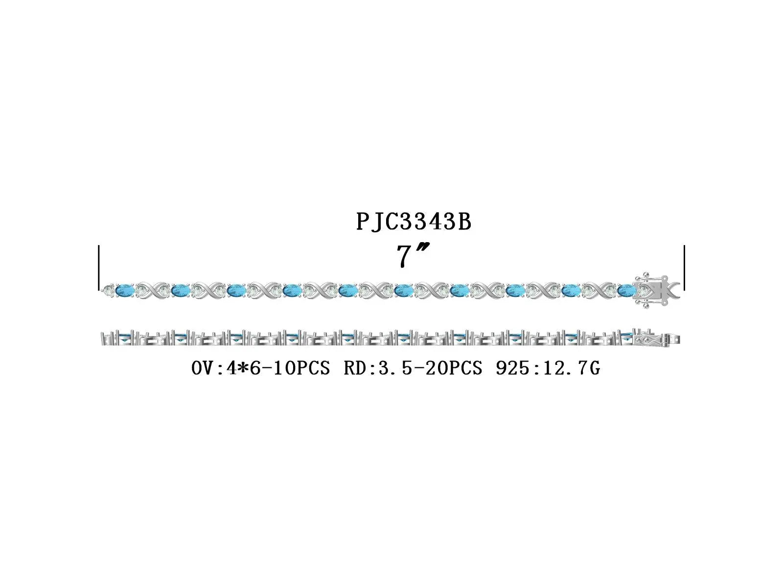 Platinum Semi Mount Bracelet Setting Oval OV 6x4mm Crisscross Infinity Knot Tennis Bracelet Diamond Accent DHJ