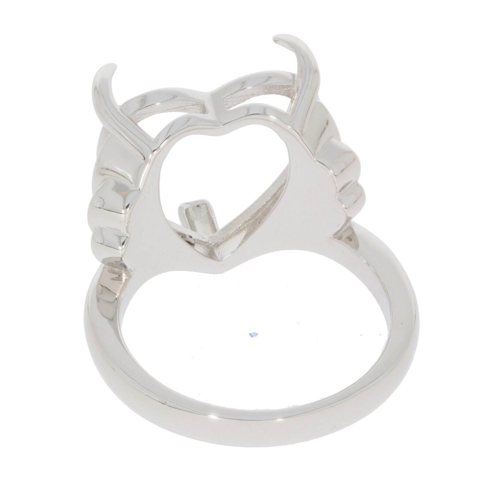 14K Gold Semi Mount Ring Setting Heart HT 15X15mm Crown 17969R Syzjewelry