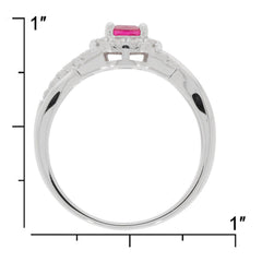 18K Gold Semi Mount Ring Setting Cushion CU 5X5mm Halo Inifnity Shank Diamond Accent Syzjewelry