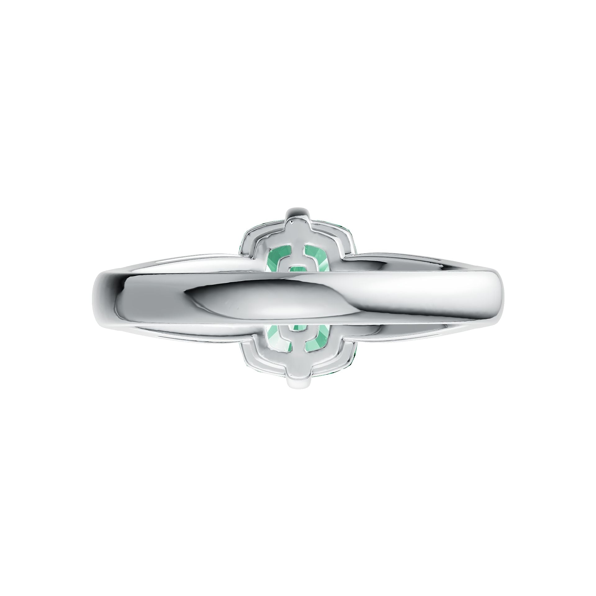 Platinum Semi Mount Ring Setting Cushion CU 10X8mm Diamond Accent DHJ