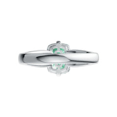 Platinum Semi Mount Ring Setting Cushion CU 10X8mm Diamond Accent DHJ