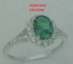 10K Gold Semi Mount Ring Setting Oval OV 7X5mm Halo Moissanite Accent DHJ