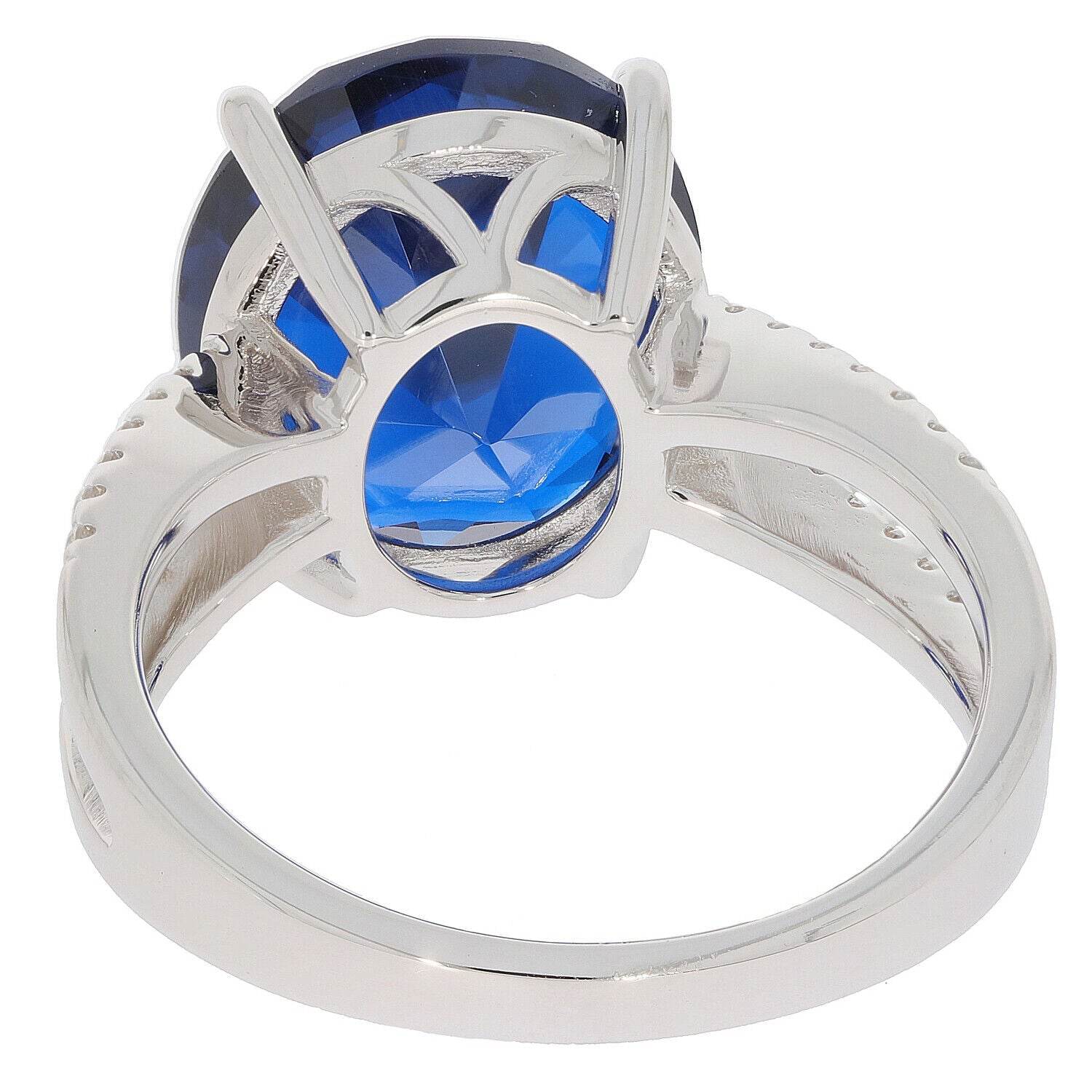 Platinum Semi Mount Ring Setting Oval OV 14X12mm Diamond Accent Syzjewelry