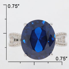 18K Gold Semi Mount Ring Setting Oval OV 14X12mm Diamond Accent Syzjewelry