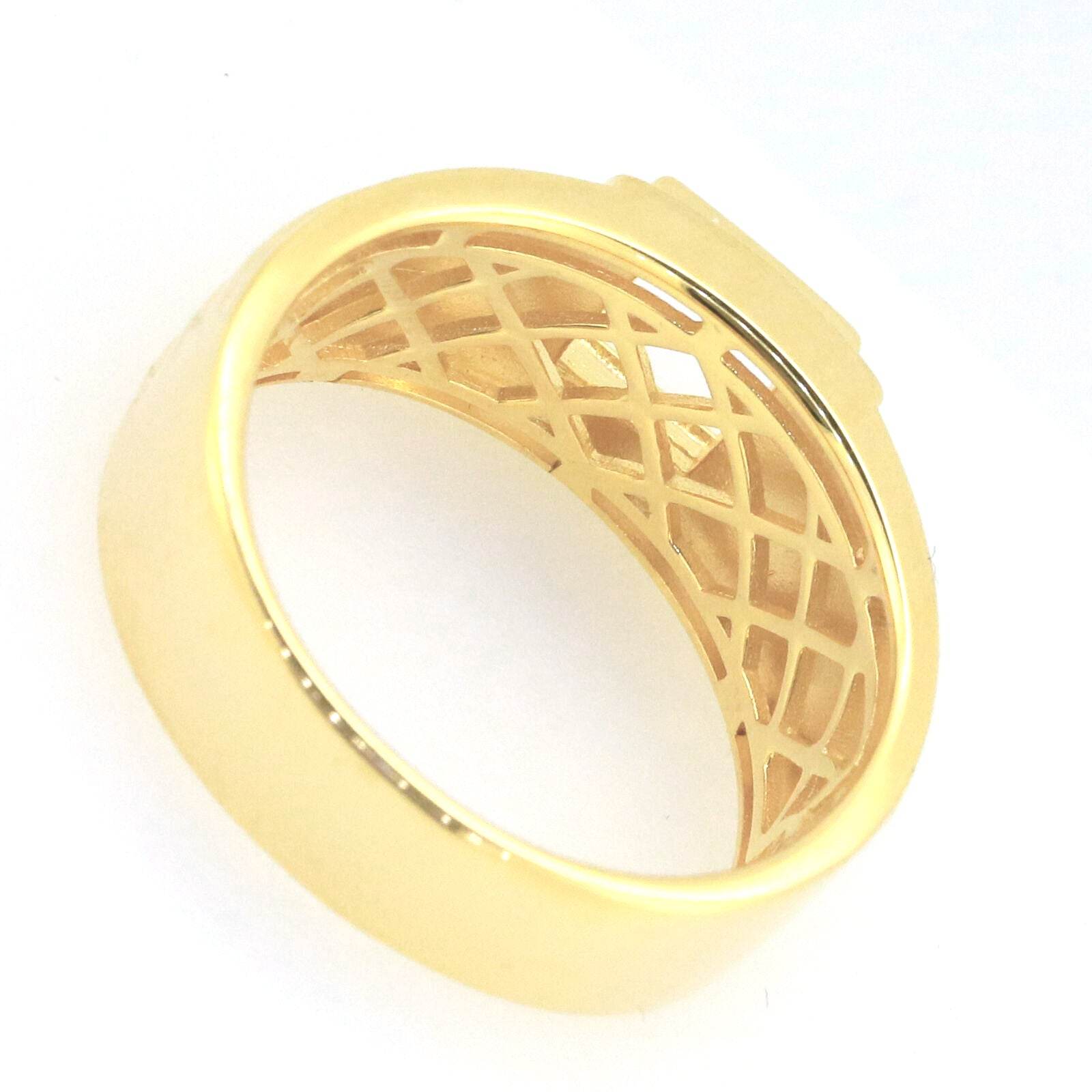 Men's 18K Gold Semi Mount Ring Setting Princess SQ 6.5X6.5mm Syzjewelry
