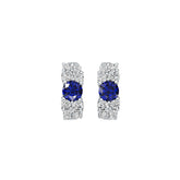 18K Gold Semi Mount Earrings Setting Round RD 5.3mm with Diamond Accents