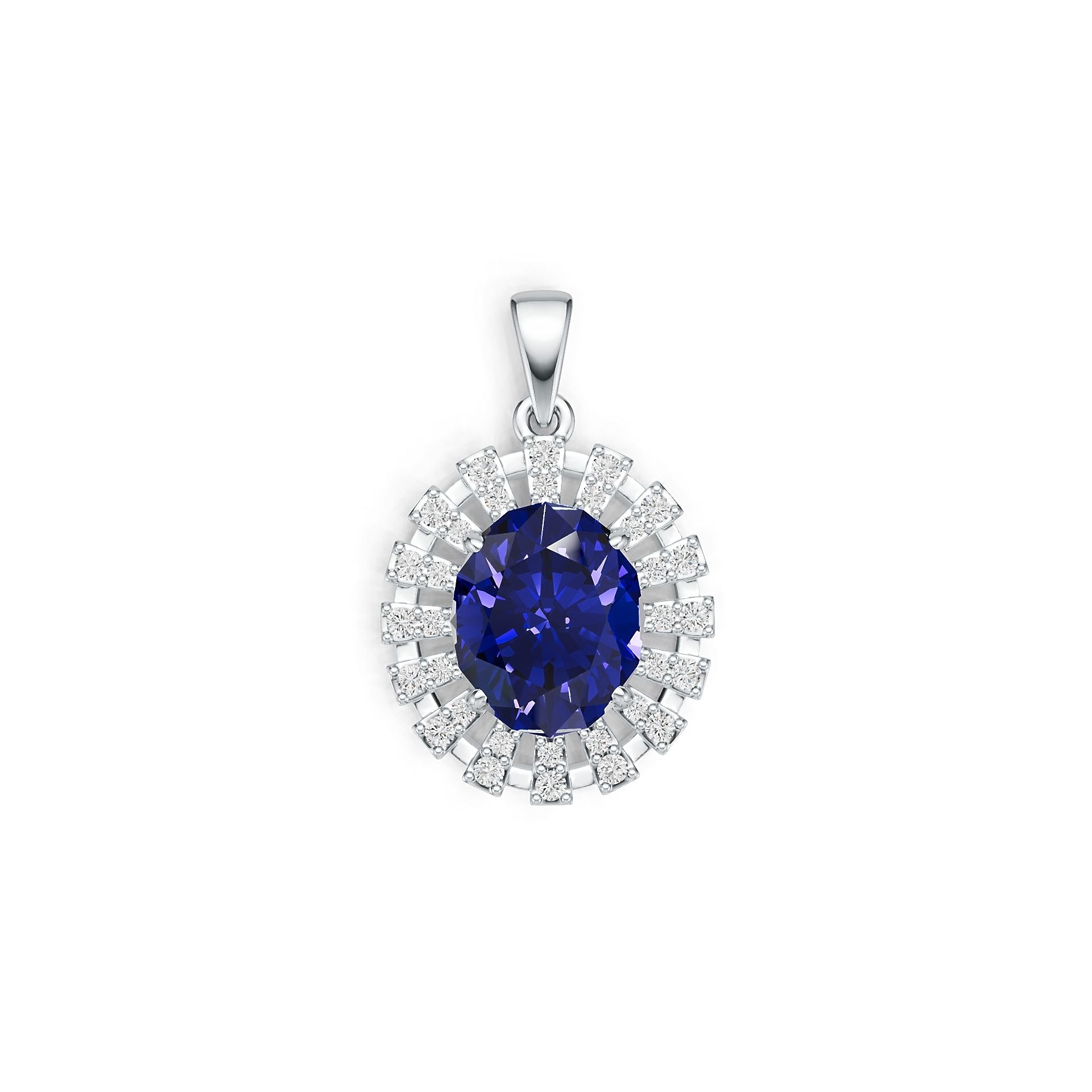 Sterling Silver Semi Mount Pendant Setting Oval Ov 12x10mm Syz Jewelry