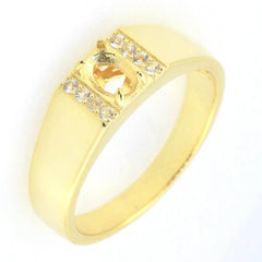 Men's Sterling Silver Semi Mount Ring Setting Oval OV 7X5mm - Syzjewelry