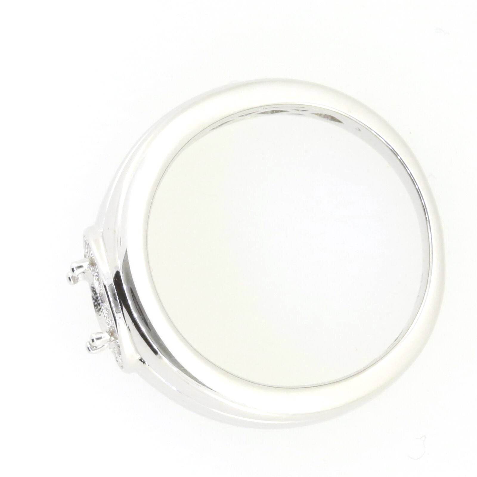 Men's Sterling Silver Semi Mount Ring Setting Round RD 6x6mm Halo Band Solid - Syzjewelry