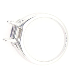 Men's Sterling Silver Semi Mount Ring Setting Emerald OCT 8X8mm - Syzjewelry