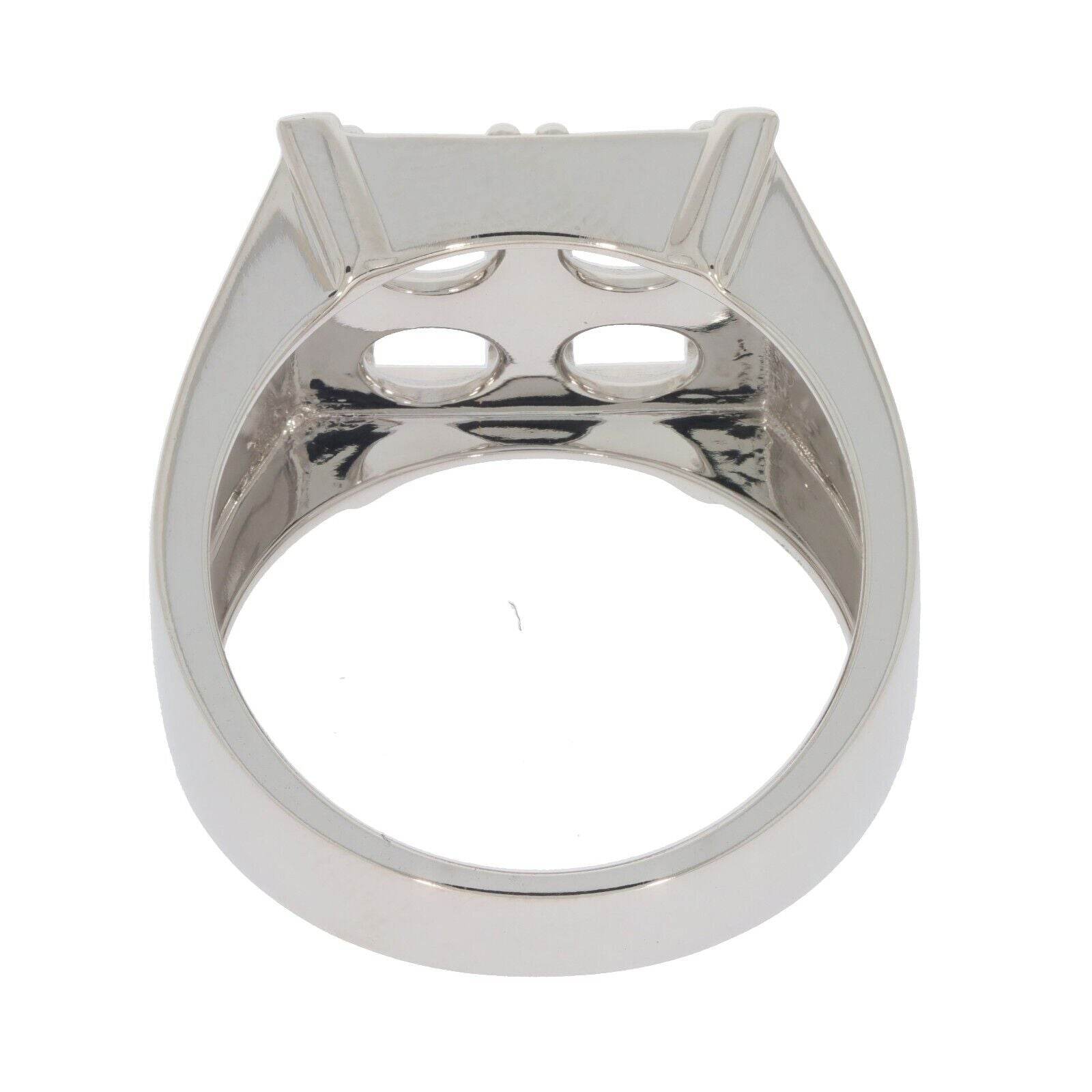 Men’s Sterling Silver Semi Mount Ring Setting – Round RD 5x5mm Solitaire Style - Syzjewelry