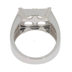 Men’s Sterling Silver Semi Mount Ring Setting – Round RD 5x5mm Solitaire Style - Syzjewelry