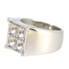 Men’s Sterling Silver Semi Mount Ring Setting – Round RD 5x5mm Solitaire Style - Syzjewelry