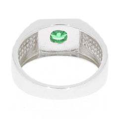 Men's Sterling Silver Semi Mount Ring Setting Round RD 5x5mm White Topaz - Syzjewelry