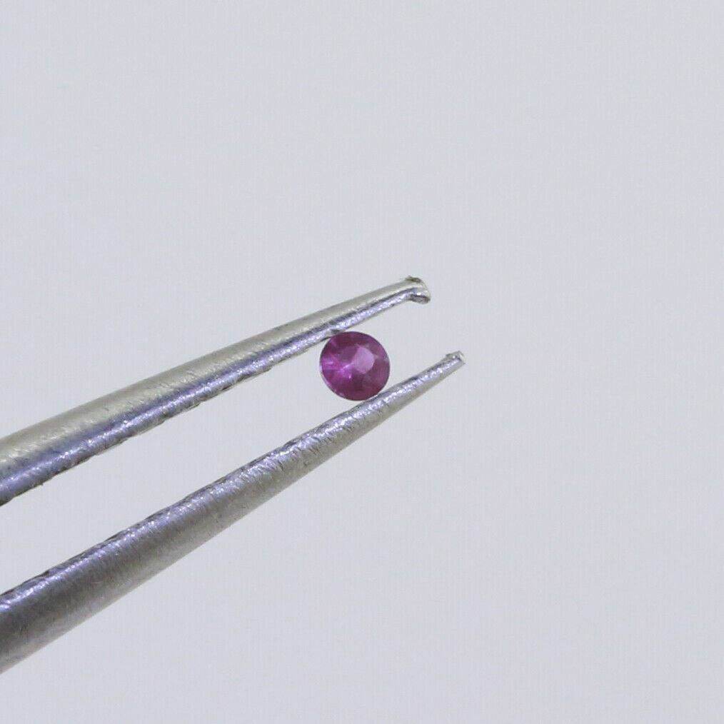 Natural Pink Sapphire Round Faceted Cut Loose Gemstone 1 1.3 1.5 1.7 2 mm lot - Syzjewelry