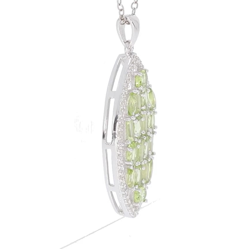 Sterlingsølv semi-montert anhengsinnfatning oval OV 4X3mm