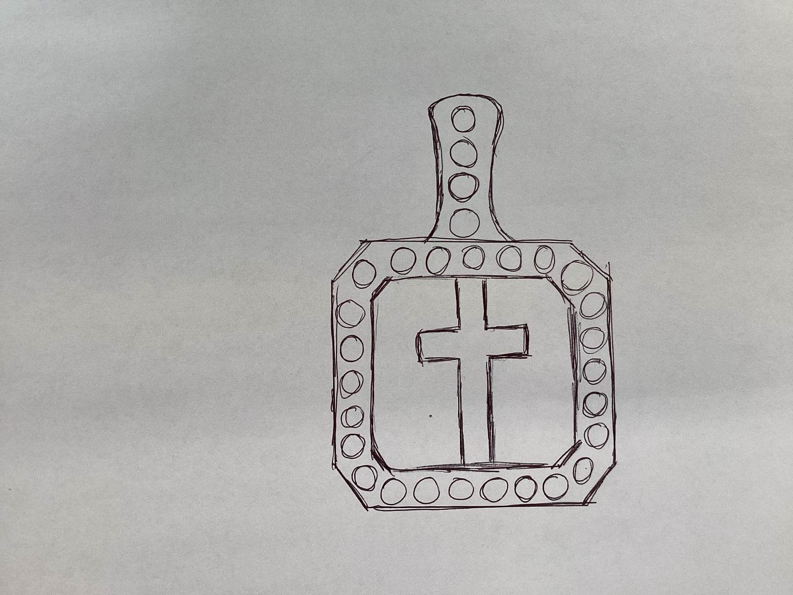 Sterling Silver Semi Mount Pendant Setting Asscher SQ 13x13mm Halo - Syzjewelry