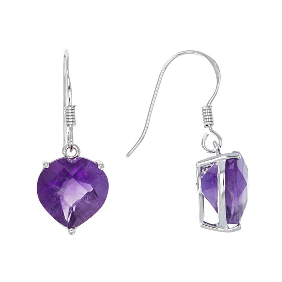 Sterling Silver Semi Mount Earrings Setting HT 10X10mm White Topaz N0072PJC0 - Syzjewelry