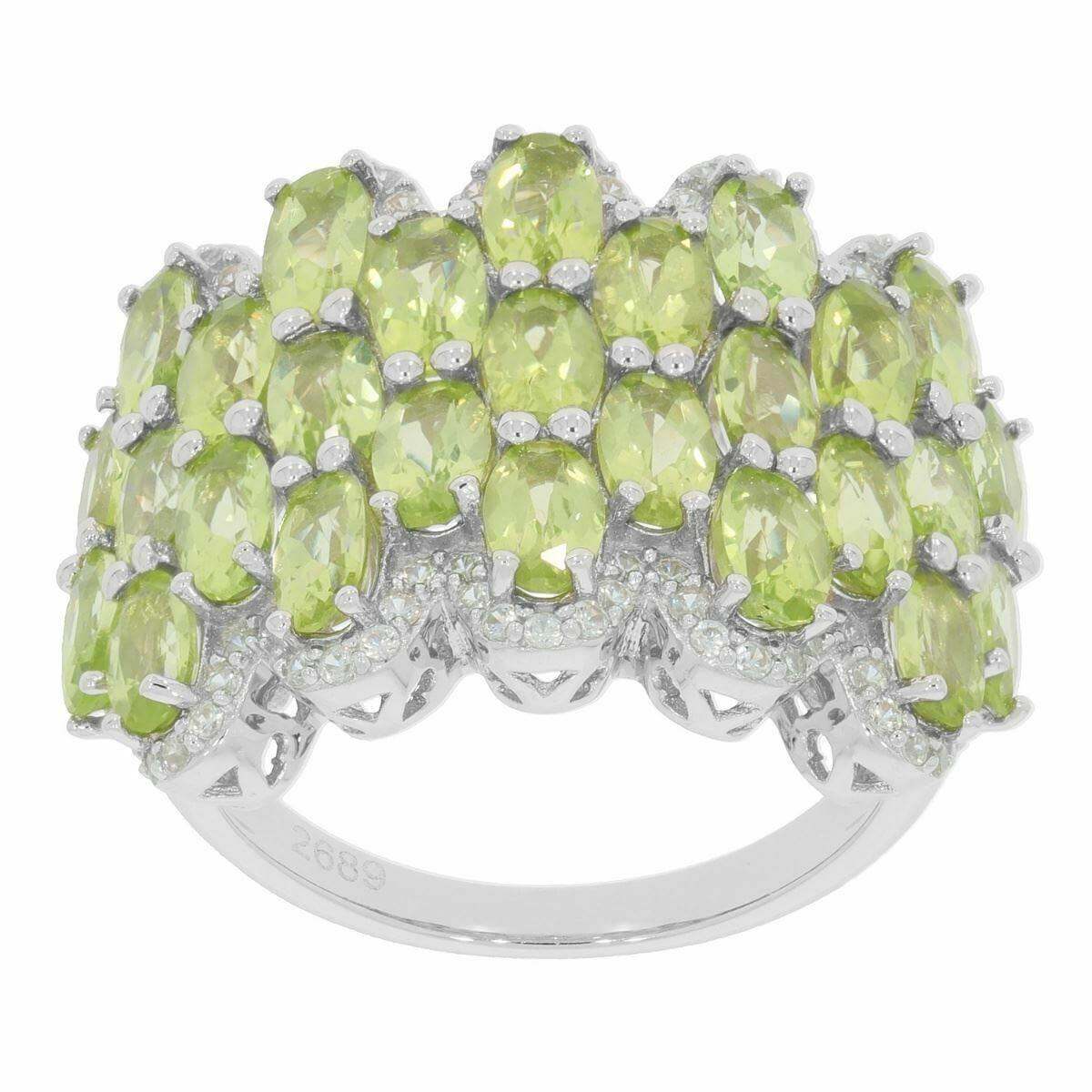 Sterling Silver Semi Mount Ring Setting OV 5X3mm White Topaz N0288PJC2689R - Syzjewelry